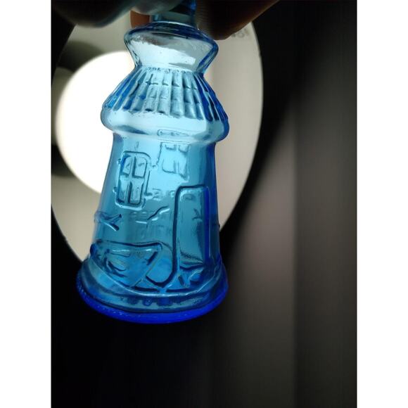 Vintage Wheaton 1971 Cape May Bitters Bottle - 3" Blue Glass, Rare Collectible - Picture 2 of 5